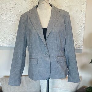 New York & Co. 7th Avenue Suiting Collection Womens Gray Blazer Jacket Sz 12 NWT